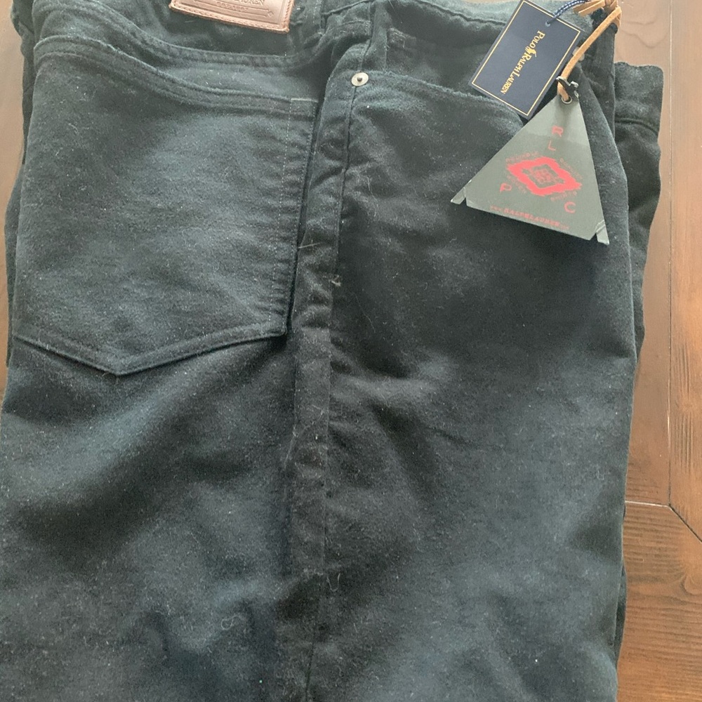 Ralph Lauren Men’s Brushed Cotton Black Slim Jean
